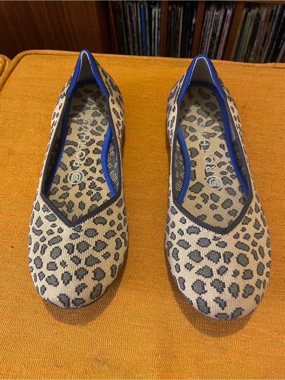 Rothy's Round Toe Cheetah Leopard Print Flats Ballet Shoes